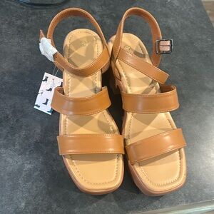 Mysoft NWT Women Platform Sandals Lug Sole 3 Inch Chunky Block Heel Sandals